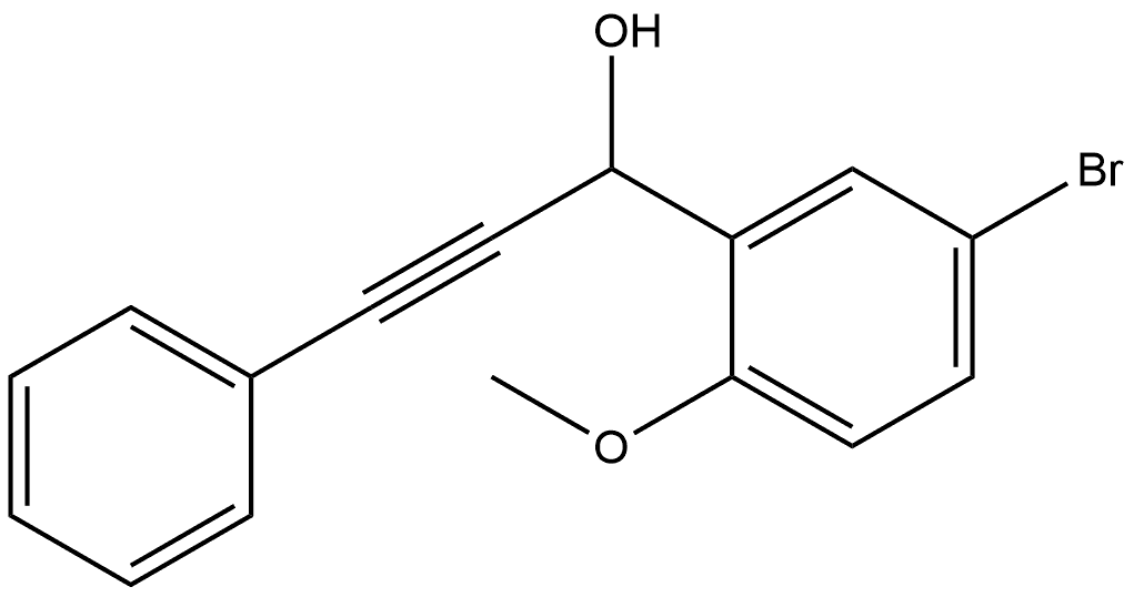 5-Bromo-2-methoxy-α-(2-phenylethynyl)benzenemethanol Structure