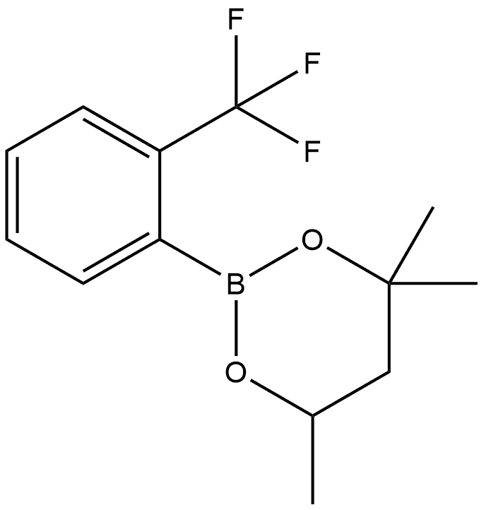 4,4,6-Trimethyl-2-[2-(trifluoromethyl)phenyl]-1,3,2-dioxaborinane Structure