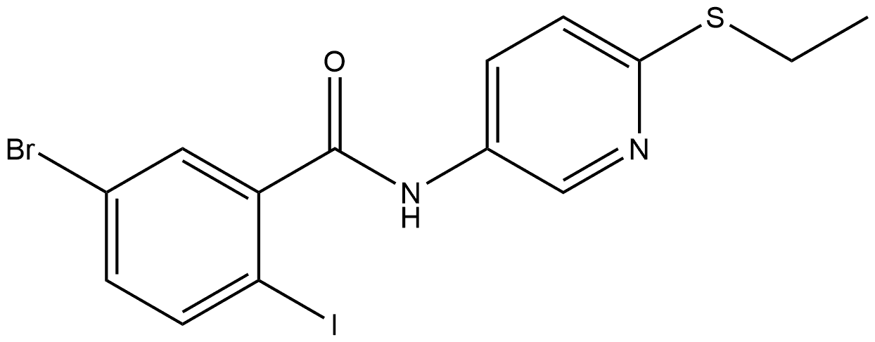 5-Bromo-N-[6-(ethylthio)-3-pyridinyl]-2-iodobenzamide Structure