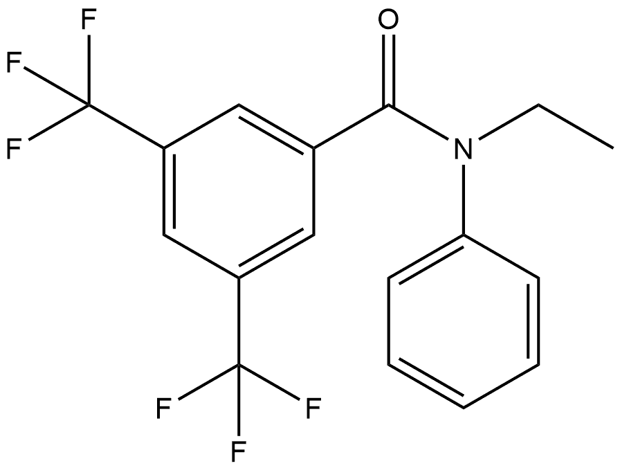 N-Ethyl-N-phenyl-3,5-bis(trifluoromethyl)benzamide Structure