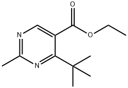 5-Pyrimidinecarboxylic acid, 4-(1,1-dimethylethyl)-2-methyl-, ethyl ester Structure