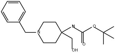 tert-butyl
N-[1-benzyl-4-(hydroxymethyl)piperidin-4-yl]carba
mate Structure