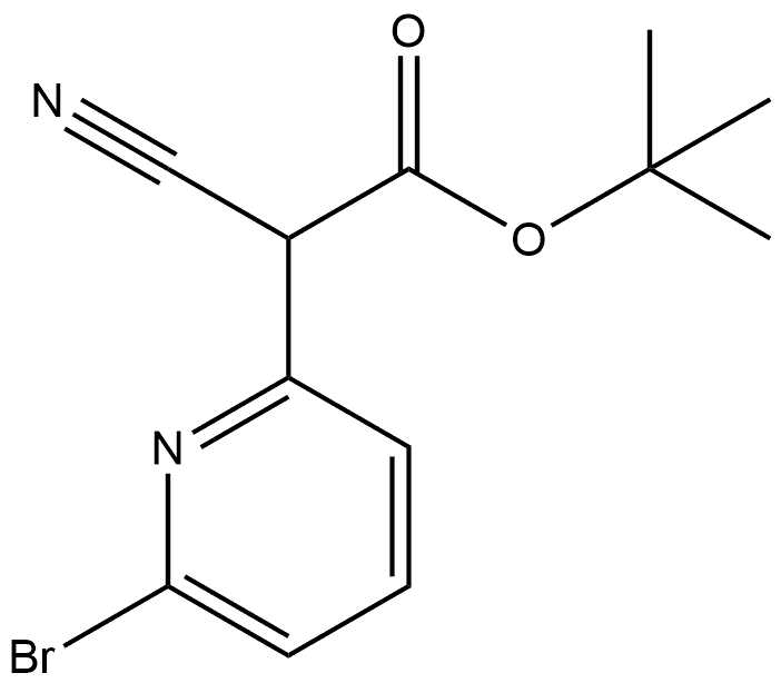 2-Pyridineacetic acid, 6-bromo-α-cyano-, 1,1-dimethylethyl ester Structure