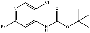 Carbamic acid, N-(2-bromo-5-chloro-4-pyridinyl)-, 1,1-dimethylethyl ester Structure