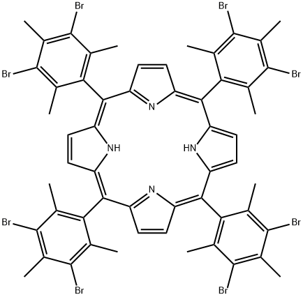 21H,23H-Porphine, 5,10,15,20-tetrakis(3,5-dibromo-2,4,6-trimethylphenyl)- Structure