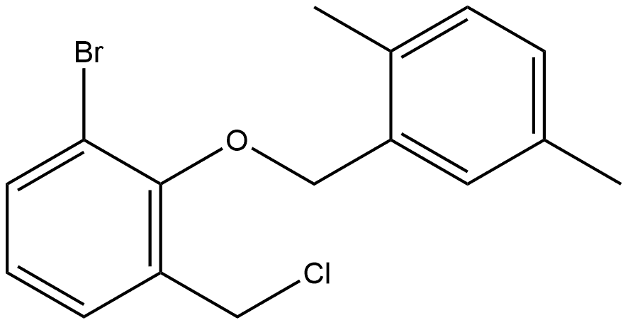 1-Bromo-3-(chloromethyl)-2-[(2,5-dimethylphenyl)methoxy]benzene Structure