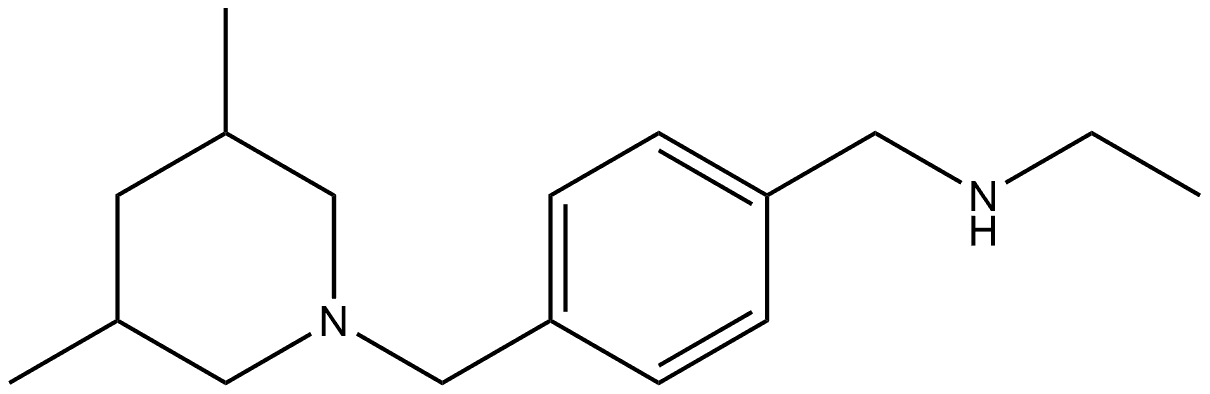 4-[(3,5-Dimethyl-1-piperidinyl)methyl]-N-ethylbenzenemethanamine Structure