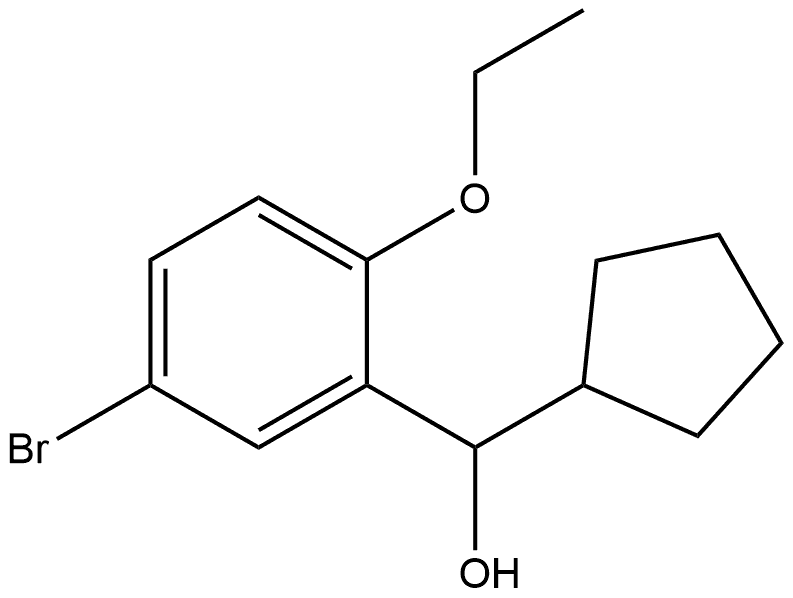 5-Bromo-α-cyclopentyl-2-ethoxybenzenemethanol Structure