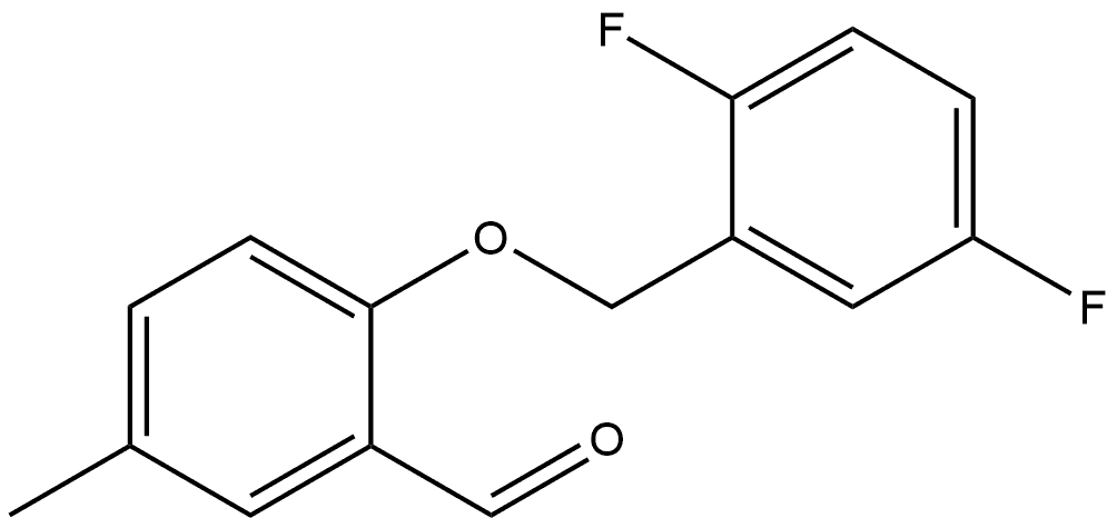 2-[(2,5-Difluorophenyl)methoxy]-5-methylbenzaldehyde Structure