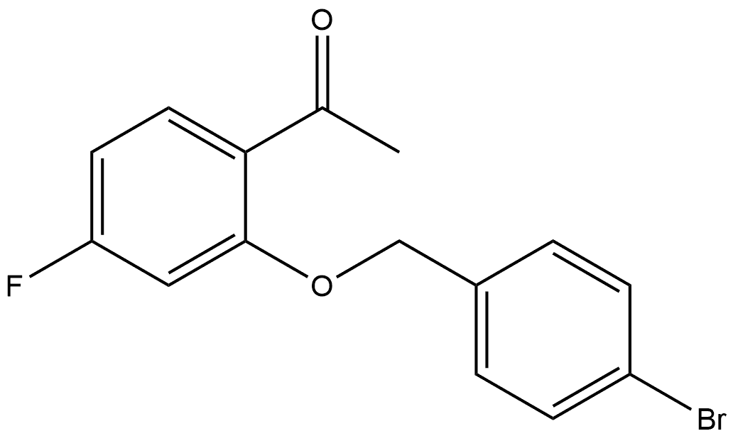 1-[2-[(4-Bromophenyl)methoxy]-4-fluorophenyl]ethanone Structure