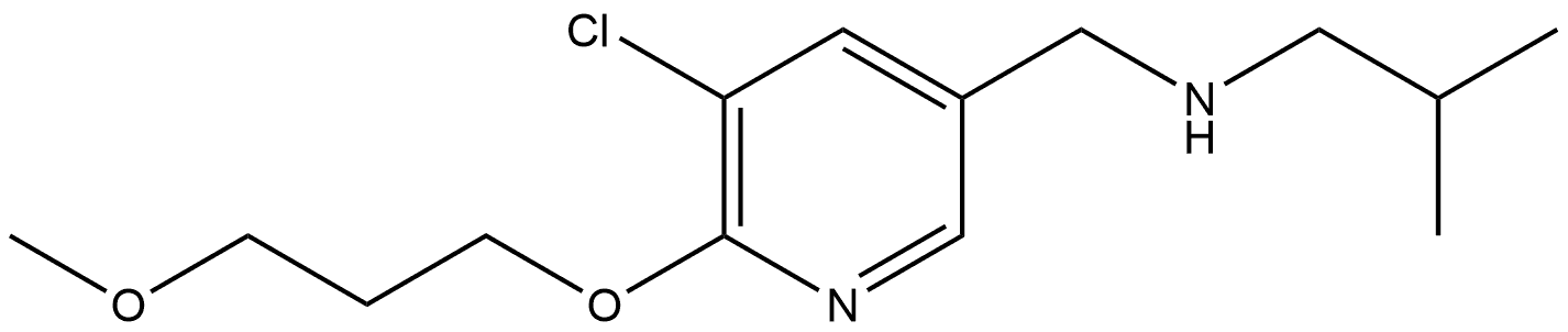 5-Chloro-6-(3-methoxypropoxy)-N-(2-methylpropyl)-3-pyridinemethanamine Structure