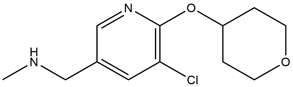 5-Chloro-N-methyl-6-[(tetrahydro-2H-pyran-4-yl)oxy]-3-pyridinemethanamine Structure