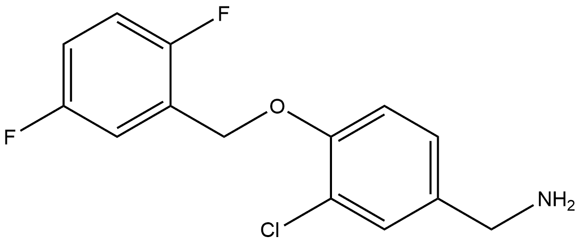 3-Chloro-4-[(2,5-difluorophenyl)methoxy]benzenemethanamine Structure