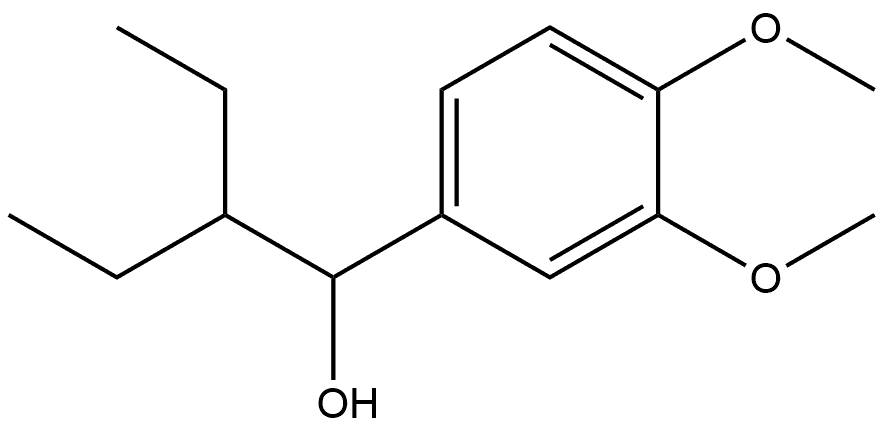 α-(1-Ethylpropyl)-3,4-dimethoxybenzenemethanol Structure