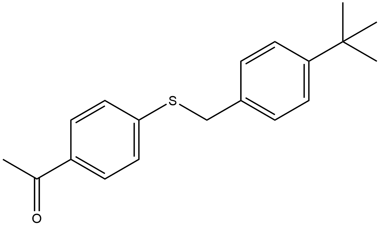 1-[4-[[[4-(1,1-Dimethylethyl)phenyl]methyl]thio]phenyl]ethanone Structure