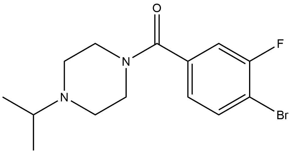 (4-Bromo-3-fluorophenyl)[4-(1-methylethyl)-1-piperazinyl]methanone Structure