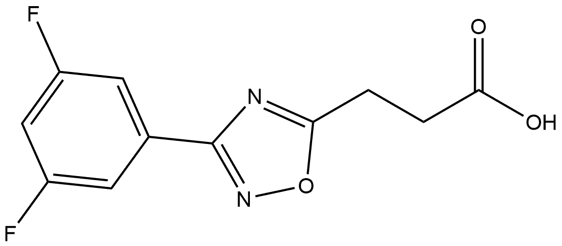 3-(3,5-Difluorophenyl)-1,2,4-oxadiazole-5-propanoic acid Structure