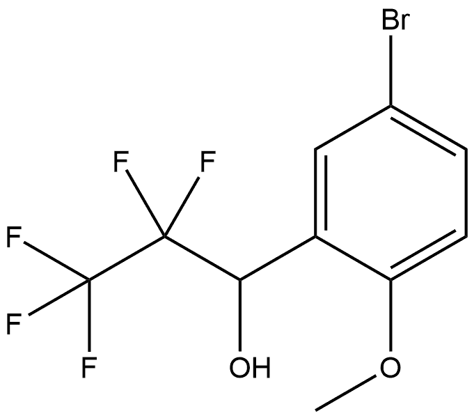 5-Bromo-2-methoxy-α-(1,1,2,2,2-pentafluoroethyl)benzenemethanol Structure