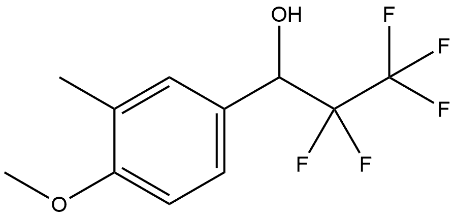 4-Methoxy-3-methyl-α-(1,1,2,2,2-pentafluoroethyl)benzenemethanol Structure