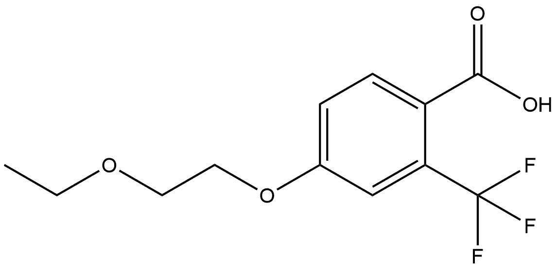 4-(2-Ethoxyethoxy)-2-(trifluoromethyl)benzoic acid Structure