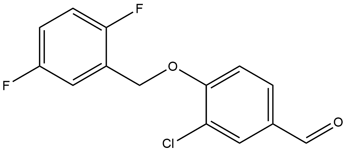 3-Chloro-4-[(2,5-difluorophenyl)methoxy]benzaldehyde Structure