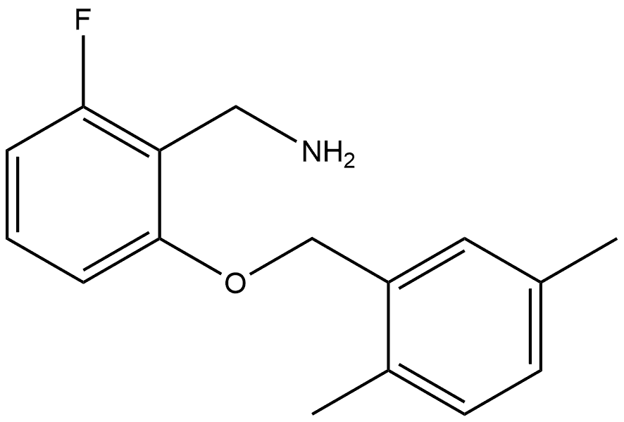 2-[(2,5-Dimethylphenyl)methoxy]-6-fluorobenzenemethanamine Structure