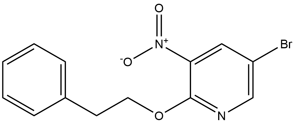 5-bromo-3-nitro-2-phenethoxypyridine Structure