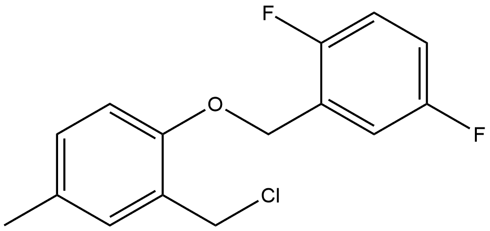 Benzene, 2-(chloromethyl)-1-[(2,5-difluorophenyl)methoxy]-4-methyl- Structure