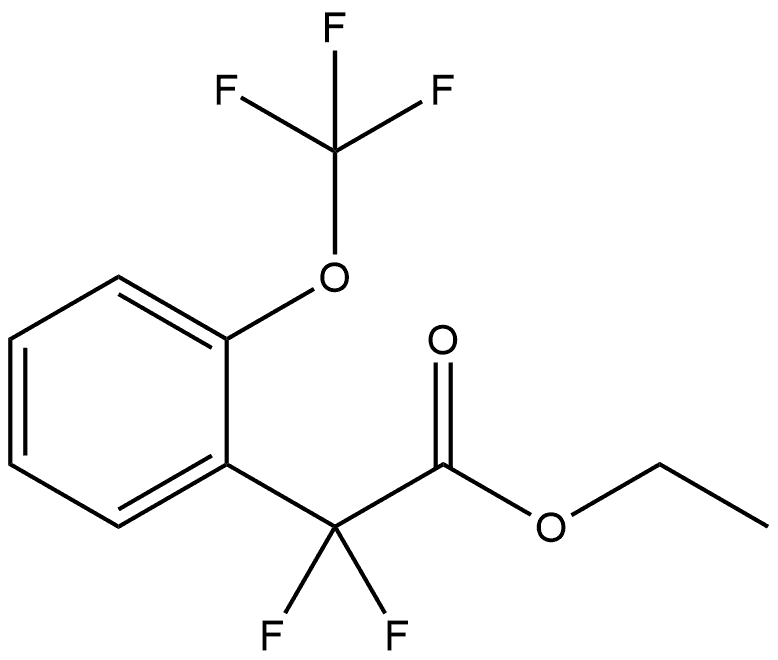 Ethyl α,α-difluoro-2-(trifluoromethoxy)benzeneacetate Structure