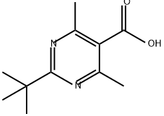 2-tert-butyl-4,6-dimethylpyrimidine-5-carboxylic
acid 구조식 이미지