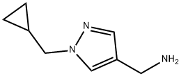 1H-Pyrazole-4-methanamine, 1-(cyclopropylmethyl)- Structure