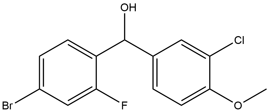 4-Bromo-α-(3-chloro-4-methoxyphenyl)-2-fluorobenzenemethanol Structure