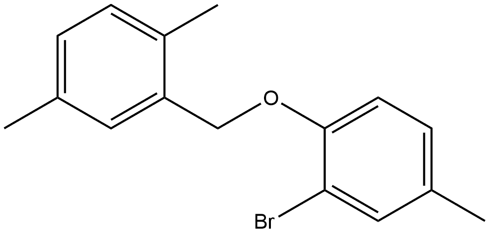 Benzene, 2-bromo-1-[(2,5-dimethylphenyl)methoxy]-4-methyl- Structure