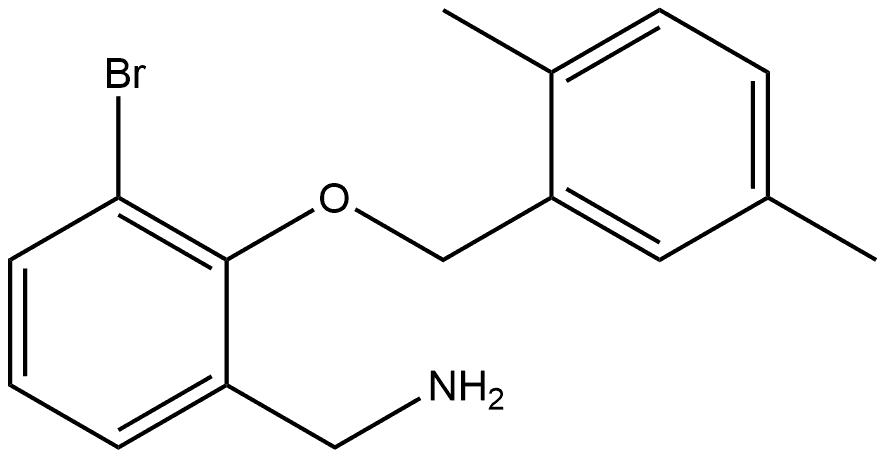 3-Bromo-2-[(2,5-dimethylphenyl)methoxy]benzenemethanamine Structure