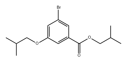 Benzoic acid, 3-bromo-5-(2-methylpropoxy)-, 2-methylpropyl ester 구조식 이미지