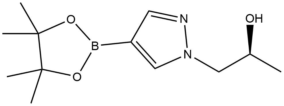(S)-1-(4-(4,4,5,5-Tetramethyl-1,3,2-dioxaborolan-2-yl)-1H-pyrazol-1-yl)propan-2-ol 구조식 이미지