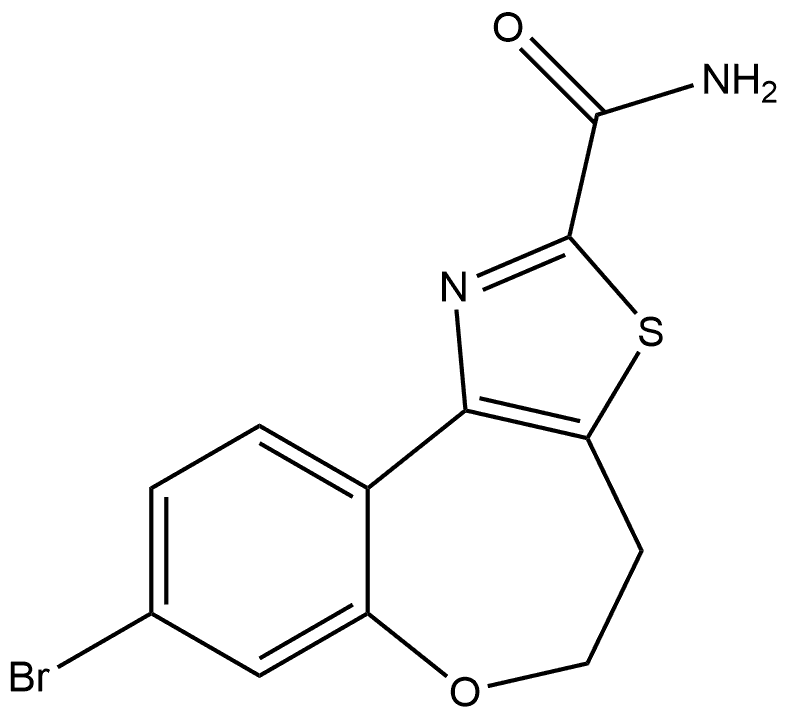 8-bromo-4,5-dihydro-6-oxa-3-thia-1-aza-benzo[e]azulene-2-carboxylic acid amide Structure