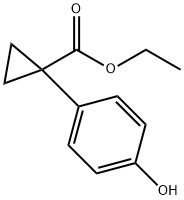 Cyclopropanecarboxylic acid, 1-(4-hydroxyphenyl)-, ethyl ester Structure