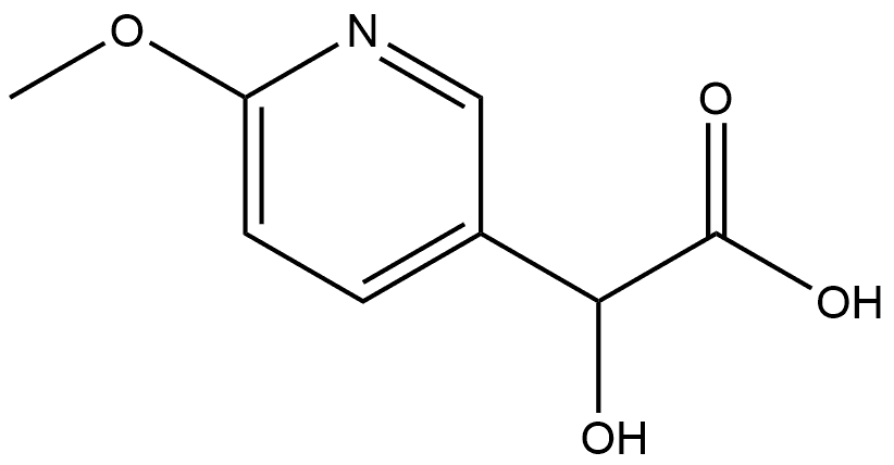 α-Hydroxy-6-methoxy-3-pyridineacetic acid Structure