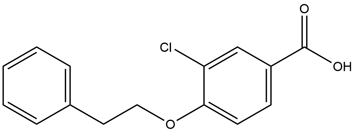 3-Chloro-4-(2-phenylethoxy)benzoic acid Structure