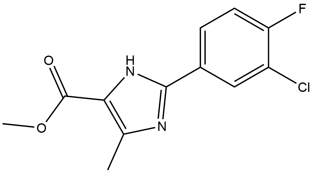 Methyl 2-(3-Chloro-4-fluorophenyl)-5-methyl-1H-imidazole-4-carboxylate Structure