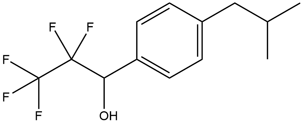 4-(2-Methylpropyl)-α-(1,1,2,2,2-pentafluoroethyl)benzenemethanol Structure