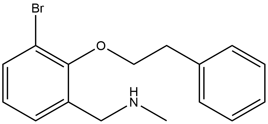 3-Bromo-N-methyl-2-(2-phenylethoxy)benzenemethanamine Structure