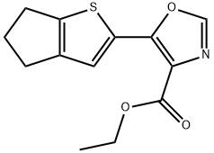 ethyl 5-{4H,5H,6H-cyclopenta[b]thiophen-2-yl}-1,3-oxazole-4-carboxylate Structure