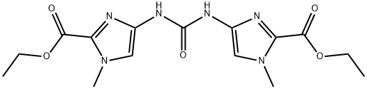 1H-Imidazole-2-carboxylic acid, 4,4'-(carbonyldiimino)bis[1-methyl-, diethyl ester (9CI) 구조식 이미지