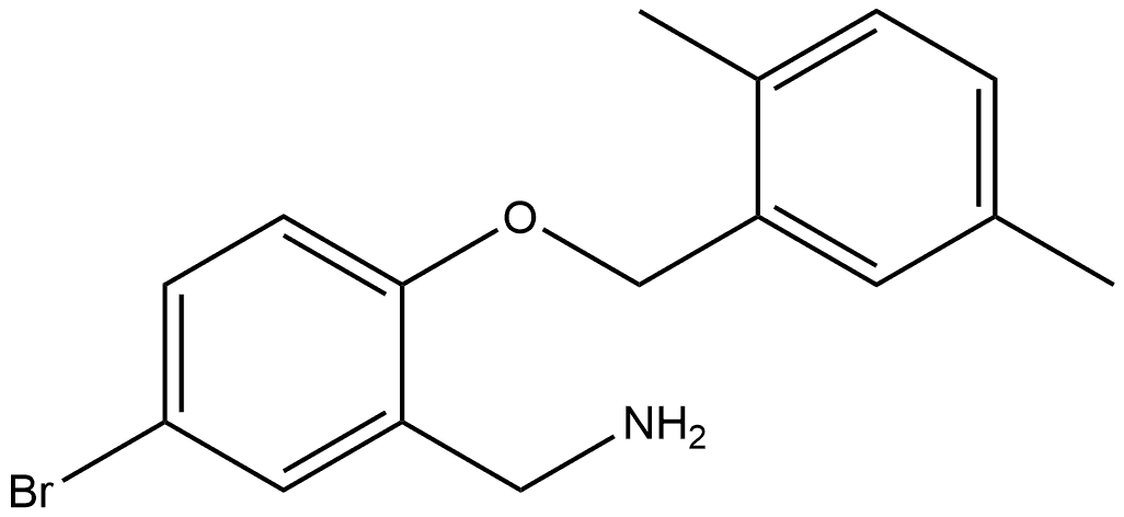 5-Bromo-2-[(2,5-dimethylphenyl)methoxy]benzenemethanamine Structure