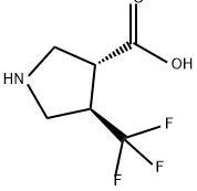 3-Pyrrolidinecarboxylic acid, 4-(trifluoromethyl)-, (3R,4R)- 구조식 이미지