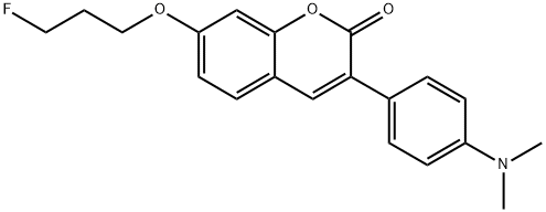 2H-1-Benzopyran-2-one, 3-[4-(dimethylamino)phenyl]-7-(3-fluoropropoxy)- Structure