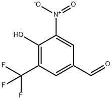 Benzaldehyde, 4-hydroxy-3-nitro-5-(trifluoromethyl)- Structure