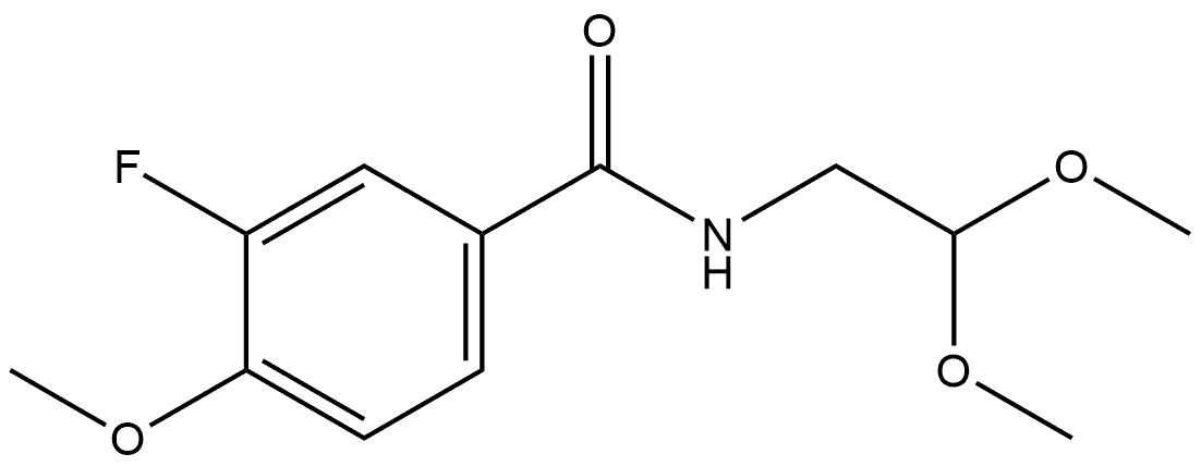 N-(2,2-Dimethoxyethyl)-3-fluoro-4-methoxybenzamide Structure